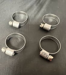 Picture of Helix Racing Products 114-6408 Stainless Steel Worm Drive Hose Clamps 10-25mm (4-Pack)