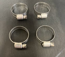 Picture of Helix Racing Products 114-6410 Stainless Steel Worm Drive Hose Clamps 10-27mm (4-Pack)