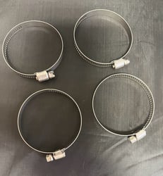 Picture of Helix Racing Products 114-6228 Stainless Steel Hose Clamps 1.25-2.25 Inch 4-Pack