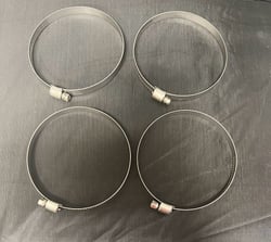 Picture of Helix Racing Products 114-6444 Stainless Steel Worm Drive Hose Clamps 58-83mm (4-Pack)