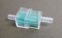 Picture of Helix Racing Products 1189011 Fuel Filter 1/4" In-Line Rectangular Clear Green