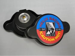 Picture of Helix Racing Products 2122100 Radiator Cap 2.1 Bar 30 PSI Black Aluminum