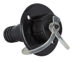 Picture of JR Products 95385 Exterior Evacuation Drain Port - Black