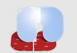 Picture of Keel Guard 02638 ScuffBuster Bow Guard Notched Stainless Steel