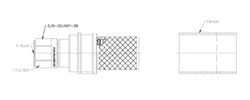 Picture of KVH S230608 FME Male Connector for LMR-600 Coaxial Cable