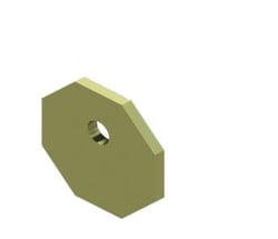 Picture of Lippert Components 2907312 Correct Track Alignment Correction Plate 3x3 Yellow