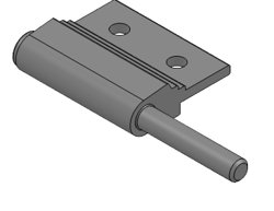 Picture of Lippert Components 296230 Left Solid Hinge Assembly Black RV Entry Door