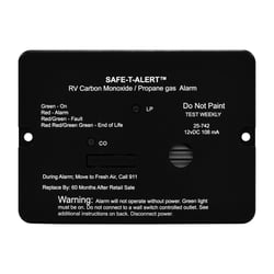 Picture of MTI Industries 25742BL Dual LP and CO Gas Alarm Flush Mount Black 12V