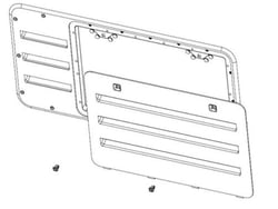 Picture of Norcold 637318BW Vent Door Assembly Bright White for 2117/2118 Refrigerators
