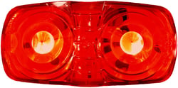 Picture of Peterson Fluid M38RMVBT2 LED Rectangular Marker Light Red 4 Inch Double Bulls-Eye