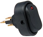 Picture of Peterson Fluid PMV5584PT Illuminated Rocker Switch 12V 25A Red LED