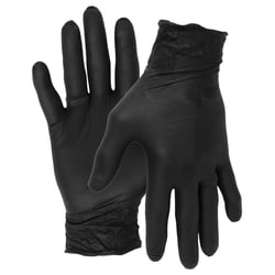 Picture of Performance Tool W89012 Black Nitrile Disposable Gloves Large 100-Pack