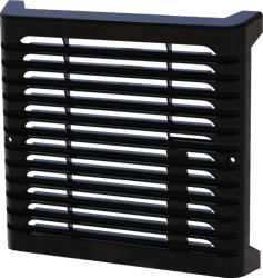 Picture of Suburban Mfg 031504BK Furnace Grille with Labels - Black