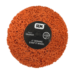 Picture of SEM Products SA40020 4-Inch Strip-It Wheel 60 Grit Ceramic Abrasive Disc 5-Pack
