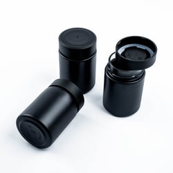 Picture of Silwy Drinkware FM-192-BBB-SM Magnetic Glass Storage Containers with Metal Strip 192ml Black