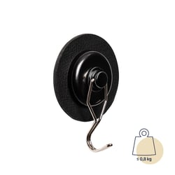 Picture of Silwy Drinkware H000-14GA-1 Magnetic Hook - Black Leather Look Metal Mount