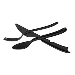 Picture of Silwy Drinkware KO-BT-B-2 Tricky Black 3-Piece Cutlery Set