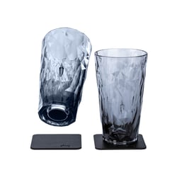 Picture of Silwy Drinkware KO-LD-G-2 Magnetic Plastic Longdrink Glasses Gray Set of 2