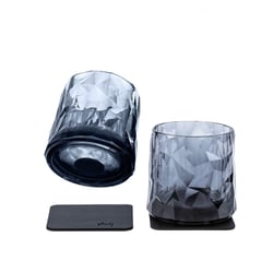 Picture of Silwy Drinkware KO-WH-G-2 Magnetic Plastic Tumbler Set Gray 8.5oz
