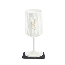 Picture of Silwy Drinkware KO-WI-W300-1 Magnetic Plastic Wine Glass 10oz White