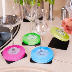 Picture of Silwy Drinkware MKS-CS-6 Magnetic Coaster Set Rainbow 6-Piece
