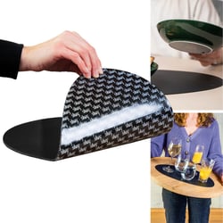 Picture of Silwy Drinkware PS00-110A-1 Magnetic Nano-Gel Placemat Large Oval Black