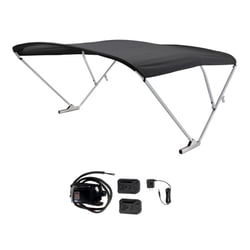 Picture of TAYLOR 2021133086 SureShade Power Bimini Top with Battery - Black Canvas 10ft