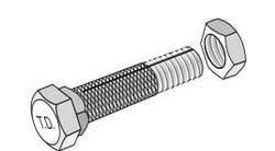 Picture of Tie Down Eng 59135 Slotted Bolt & Nut 8-Pack for Tension Head Anchors