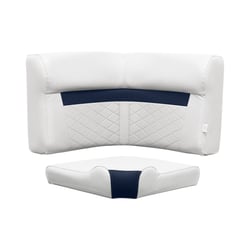 Picture of Wise Seating DLX133-1904 Deluxe Series Pontoon Corner Cushion Set - White/Mariner Blue