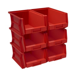 Picture of Weatherguard 9859-7-02 Red Storage Bins 6"x7.8"x15.4" 6-Pack