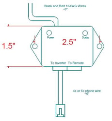 Picture of Xantrex 808900101 12V Remote Switch Connector for ProWatt SW Inverters