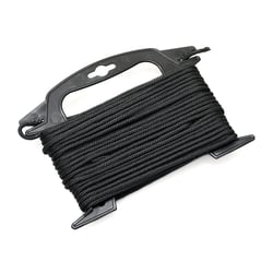 Picture of YakGear 01-0054 Diamond Braid Polypropylene Rope 3/16" x 75 ft Black with Winder