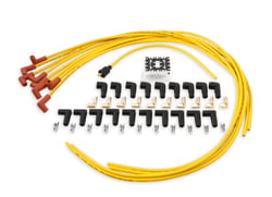 Accel 4041 8mm Spark Plug Wire Set - Yellow with Orange 90Â° Boots — image 2