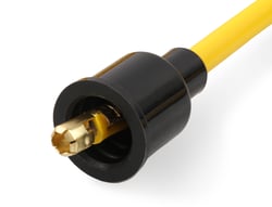 Accel 4041 8mm Spark Plug Wire Set - Yellow with Orange 90Â° Boots — image 3