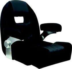 Picture of Springfield Marine 1042035-BLK KingPin Console Helm Seat with Flip-Up Bolster Black