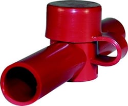 Picture of Blue Sea Systems 4003-BSS Dual Entry Cable Cap Red Up to 2/0 AWG