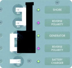 Picture of Blue Sea Systems 4125-BSS AC Circuit Breaker Lockout Slide 2-Position 2-Pole