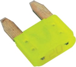 Picture of Blue Sea Systems 5273BSS ATM Mini Blade Fuse 20 Amp Yellow 2-Pack