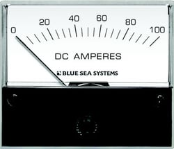 Picture of Blue Sea Systems 8017-BSS DC Analog Ammeter 0-100A with External Shunt