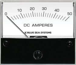 Picture of Blue Sea Systems 8022-BSS DC Analog Ammeter 0-50A with External Shunt