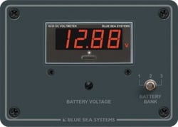 Picture of Blue Sea Systems 8051-BSS Digital Voltmeter Panel 7-60V DC 3 Bank