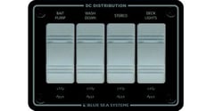Picture of Blue Sea Systems 8262-BSS Contura Water Resistant 4 Position DC Fuse Panel Gray