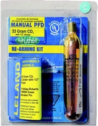 Picture of Leland 840AMU-85202Z Inflatable PFD Re-Arming Kit Manual 33g CO2 1/2" Threaded