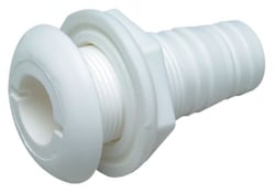 Picture of Seachoice 18090 1-1/8" White Plastic Thru-Hull Fitting with Broad Flange