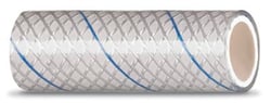 Picture of Seachoice 164-0125 Clear Reinforced PVC Tubing with Blue Tracer 1/2" x 25'