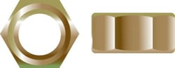 Picture of Seachoice RP-SC2418 Hex Nut 3/8-16 Finished Silver Bronze 100 Pack