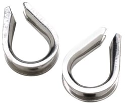 Picture of Seachoice 43431 Stainless Steel Wire Rope Thimble 1/2 Inch 2-Pack