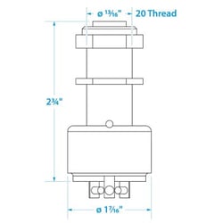 Picture of Seachoice 50-11641 Heavy Duty 3-Position Marine Ignition Starter Switch