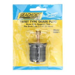 Picture of Seachoice 50-18861 Twist-Turn Brass Drain Plug 1.25 Inch with Neoprene Seal