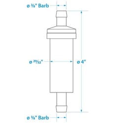 Picture of Seachoice 21121 3/8" Inline Fuel Filter 20 Micron Outboard